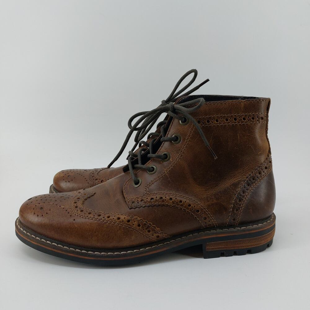 Crevo Speakeasy Memory Chestnut Lace Up Leather Boots Sz 11 - Picture 12 of 12